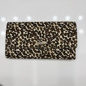 Fossil Tri-fold, Snap Closure Cheetah Print Wallet